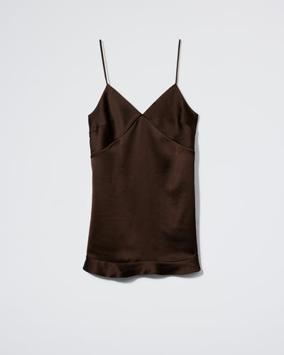 The Bubbly Slip Dress - Espresso
