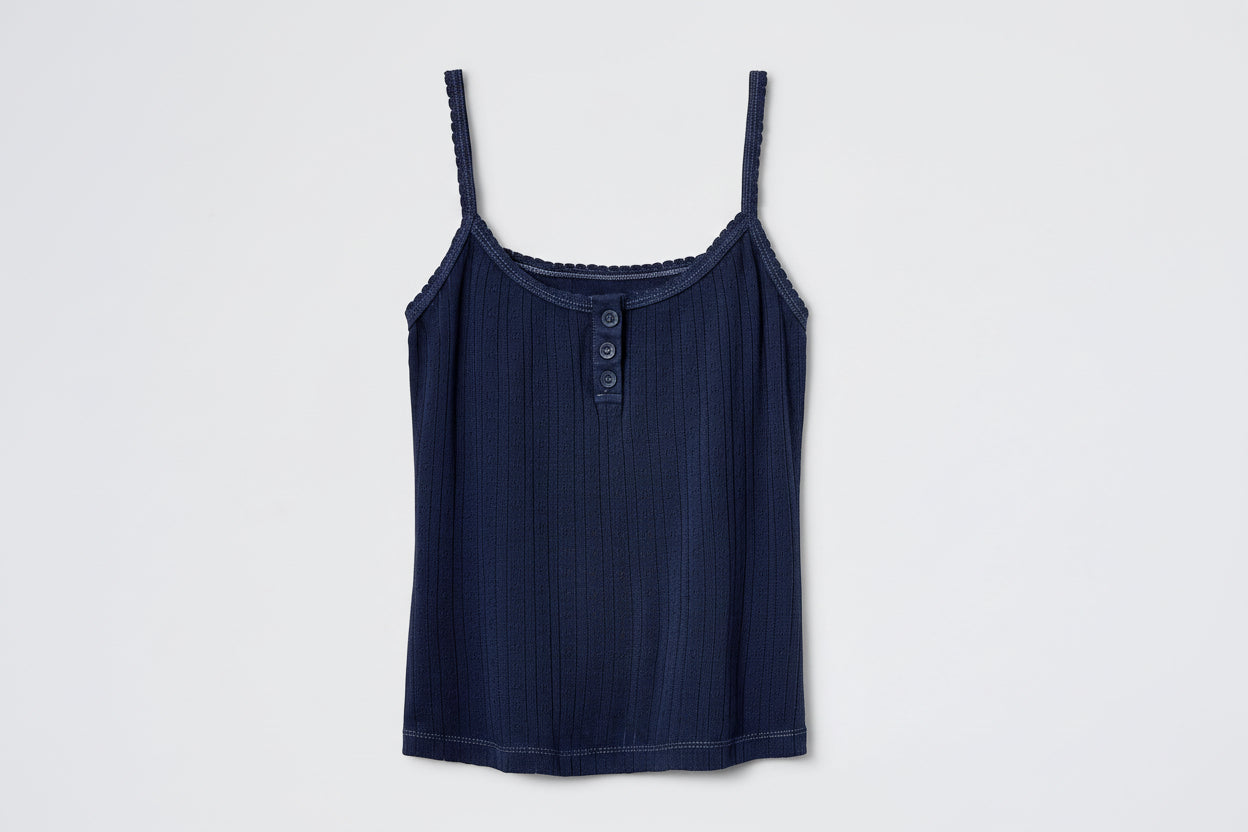 トップス SHISHIKUI KNIT CAMI / NAVY The Doze Cami - Navy