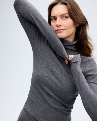 The En Route Turtleneck - Charcoal Melange