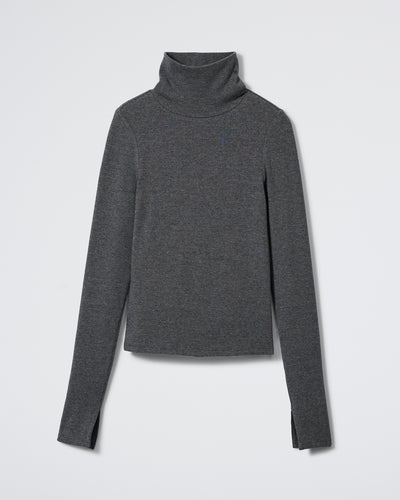 The En Route Turtleneck - Charcoal Melange