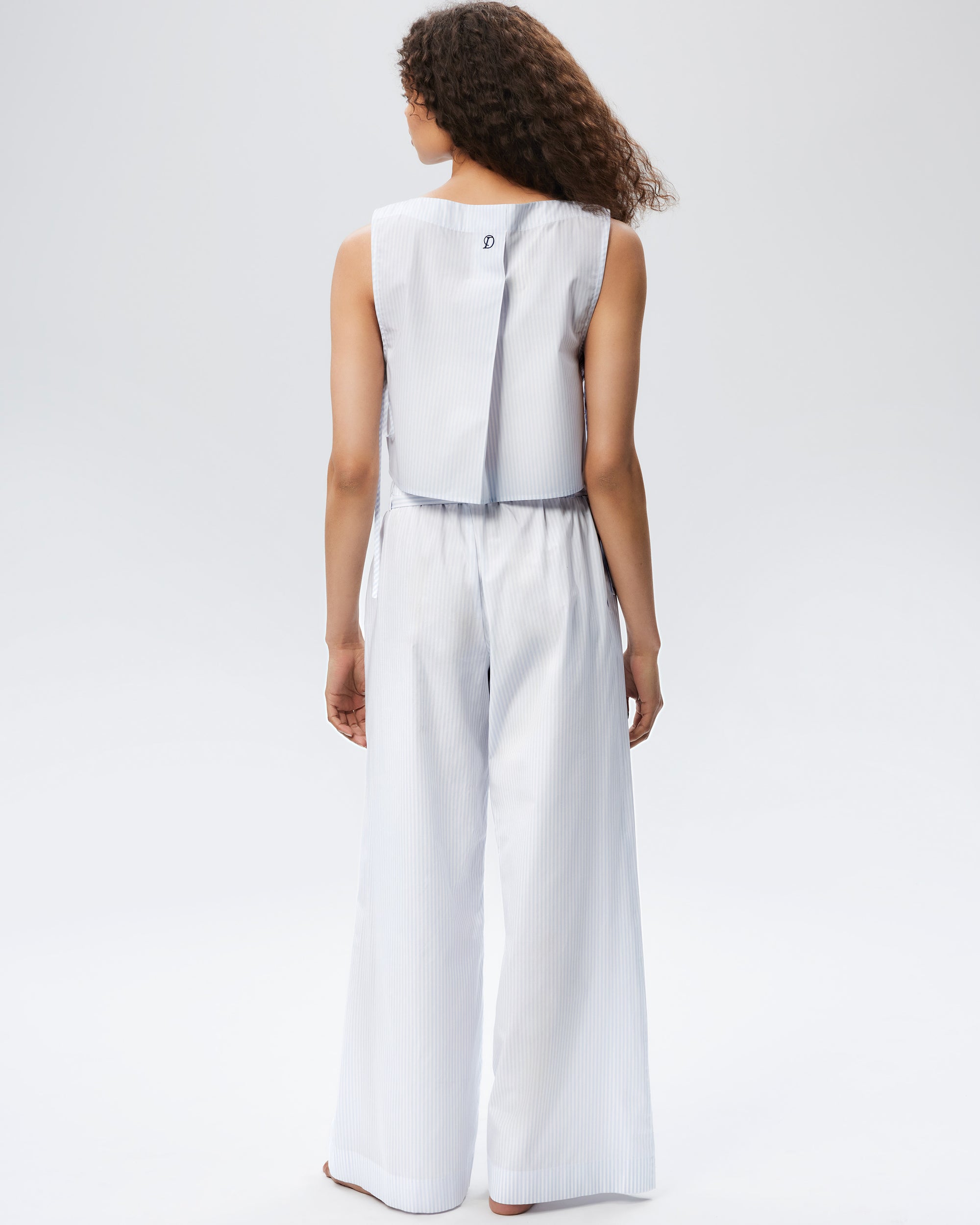 The Golden Hour Pant - Cloud Stripe