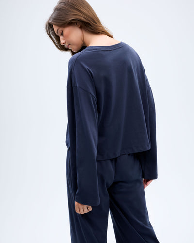 The Hannah Long Sleeve - Navy