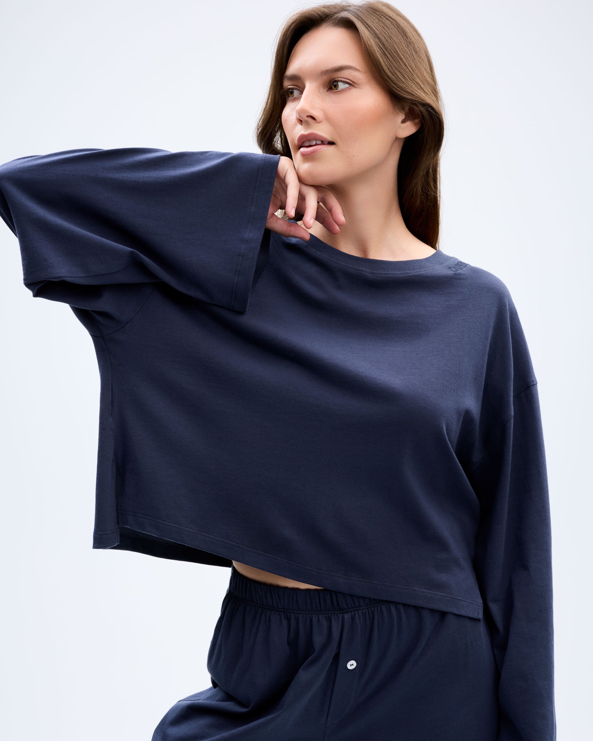 The Hannah Long Sleeve - Navy