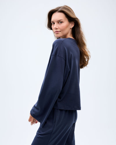 The Hannah Long Sleeve - Navy