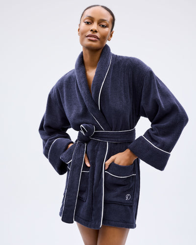 The House Cat Robe - Navy