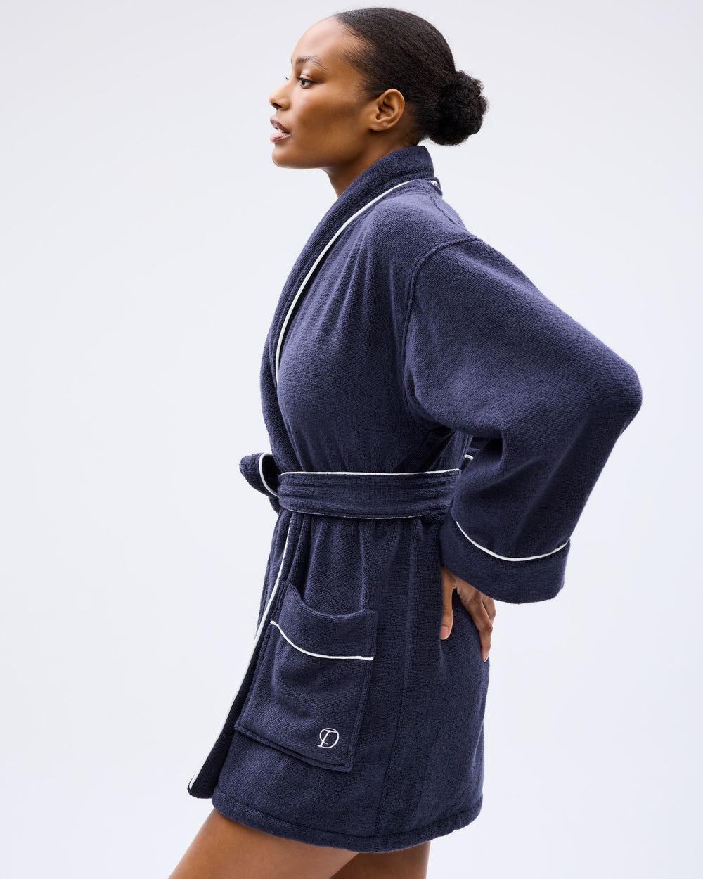 The House Cat Robe - Navy, image 4 of 4