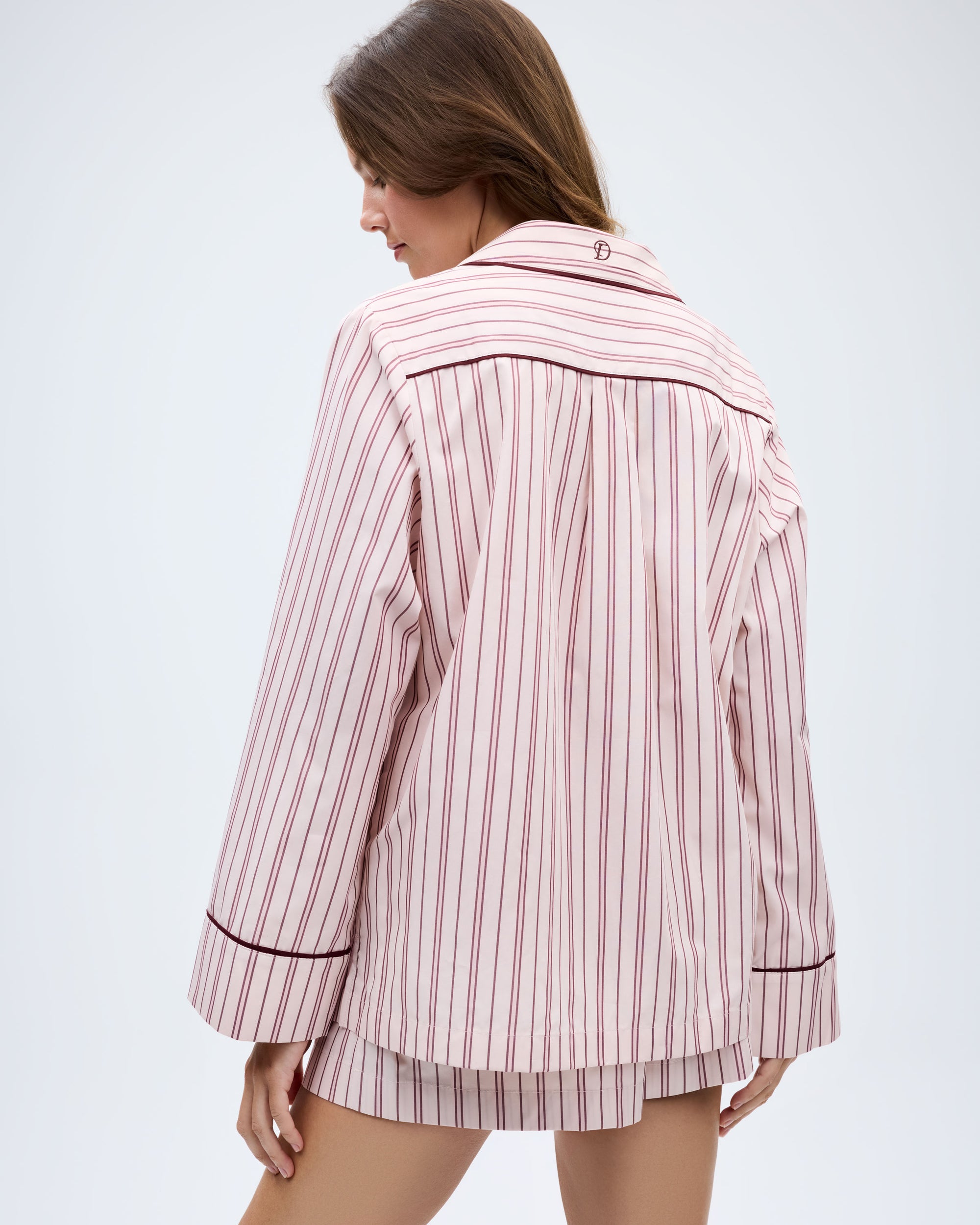 The Lobby Shirt - Blush Stripe