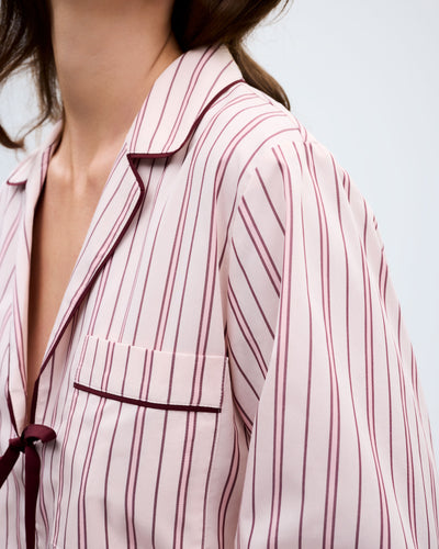 The Lobby Shirt - Blush Stripe
