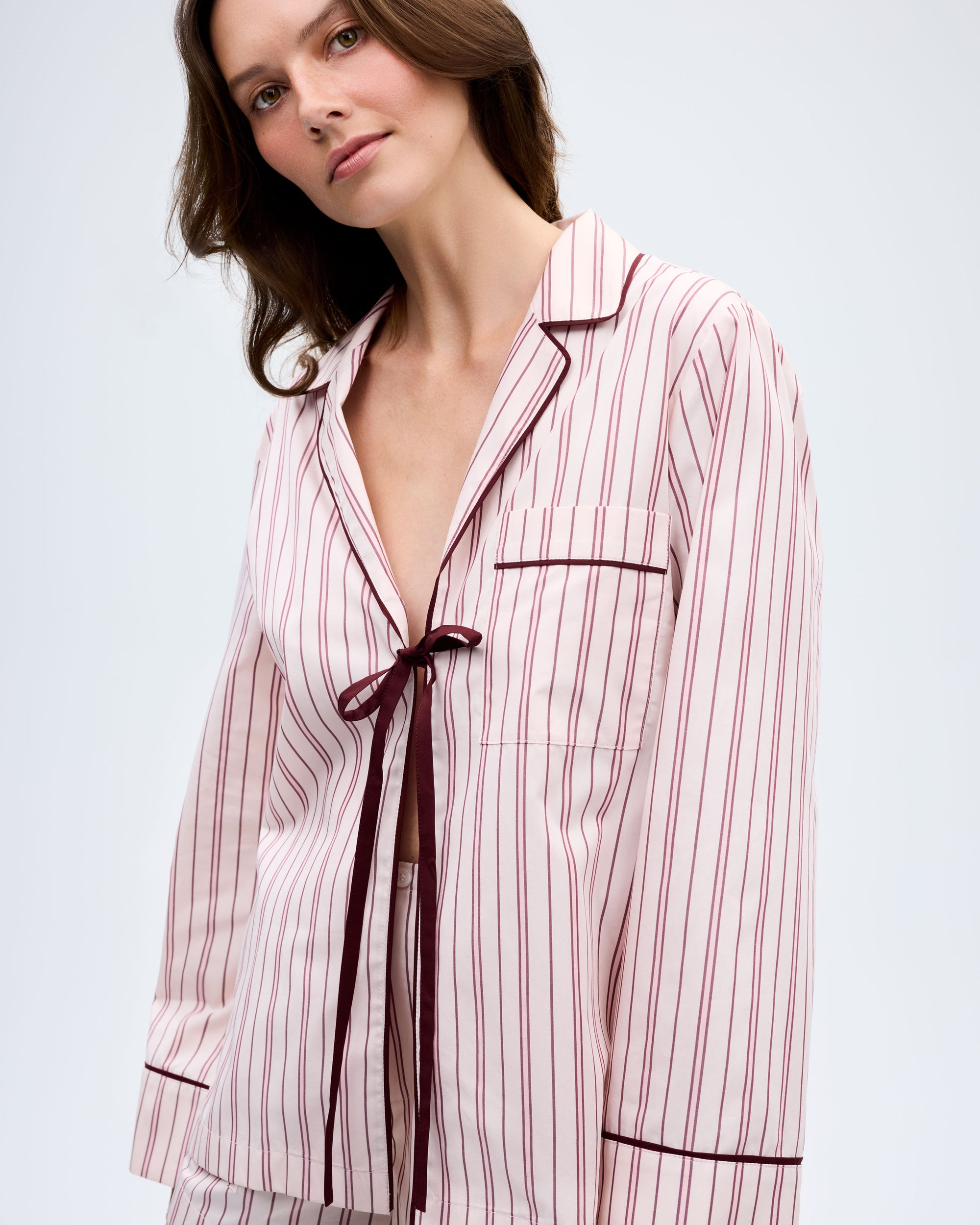 The Lobby Shirt - Blush Stripe
