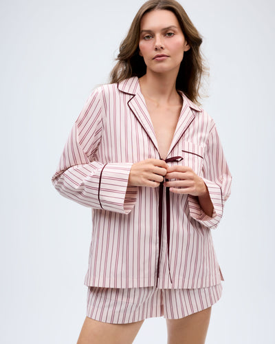 The Lobby Shirt - Blush Stripe