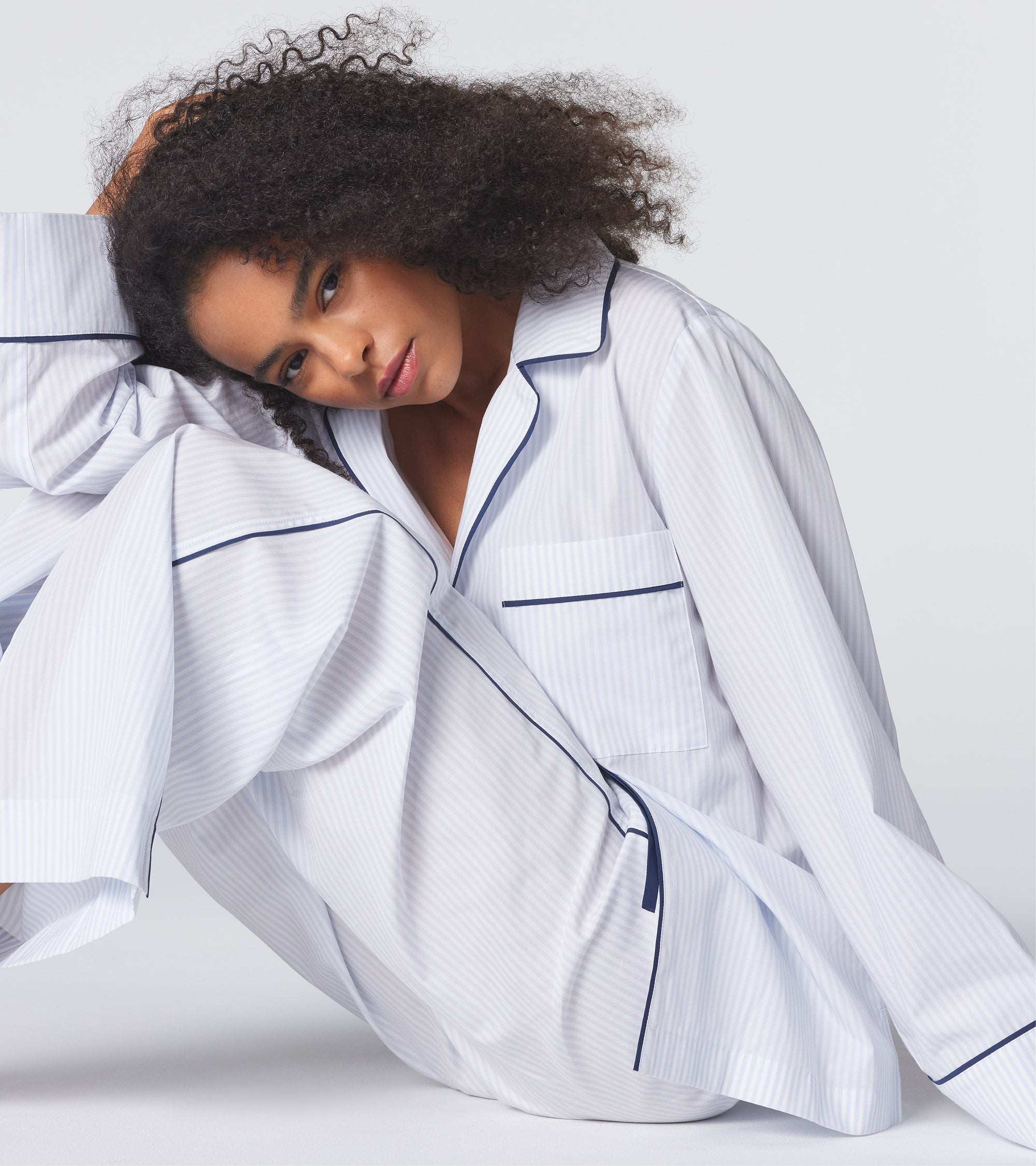 The Lobby Shirt - Cloud Stripe