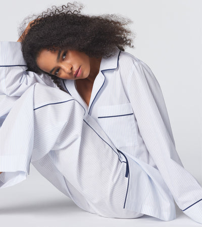 The Lobby Shirt - Cloud Stripe