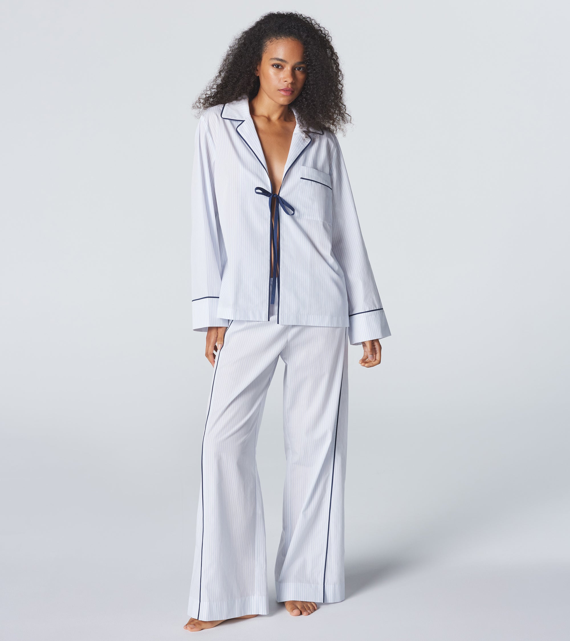 The Lobby Shirt - Cloud Stripe