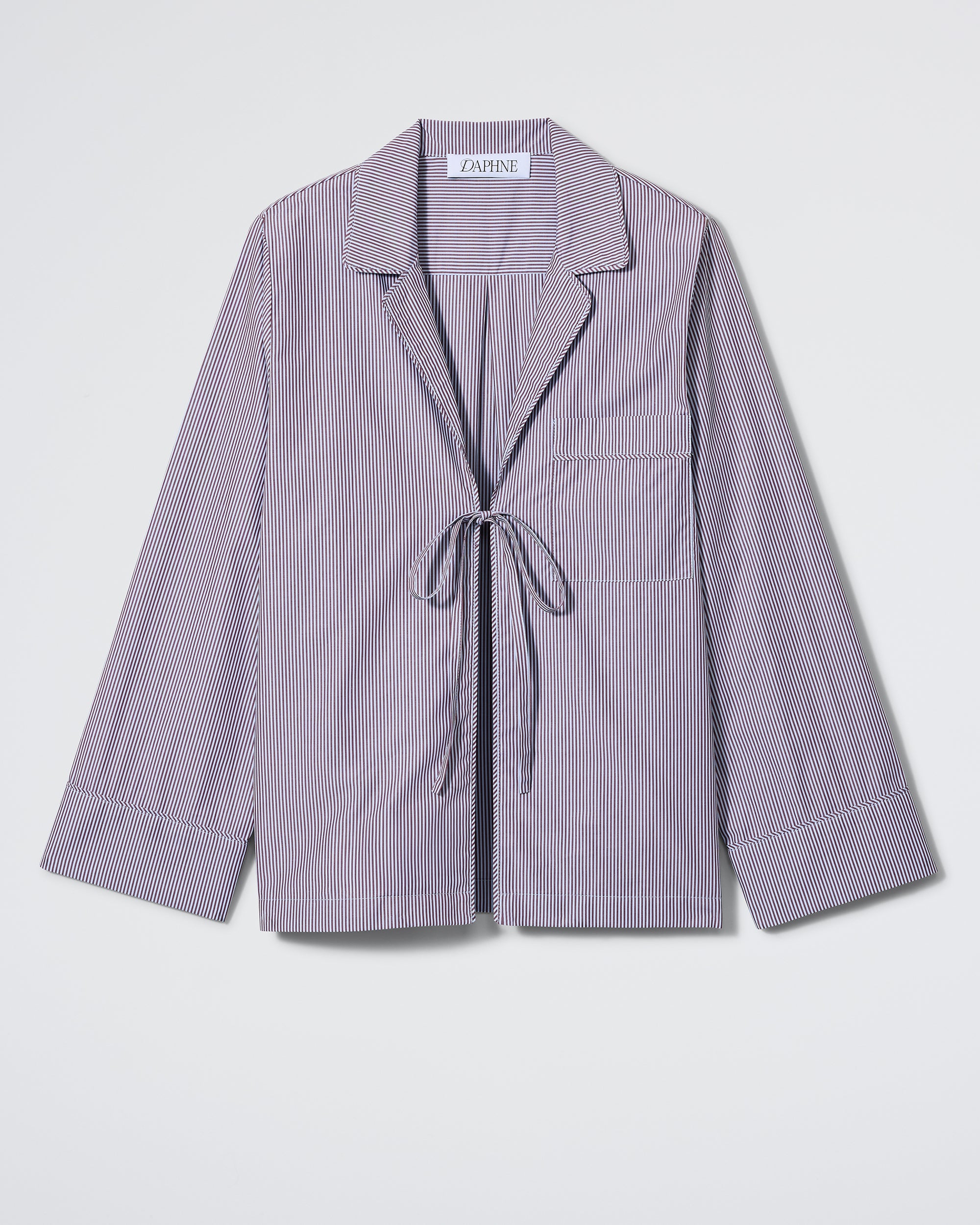 The Lobby Shirt - Fig Stripe flat