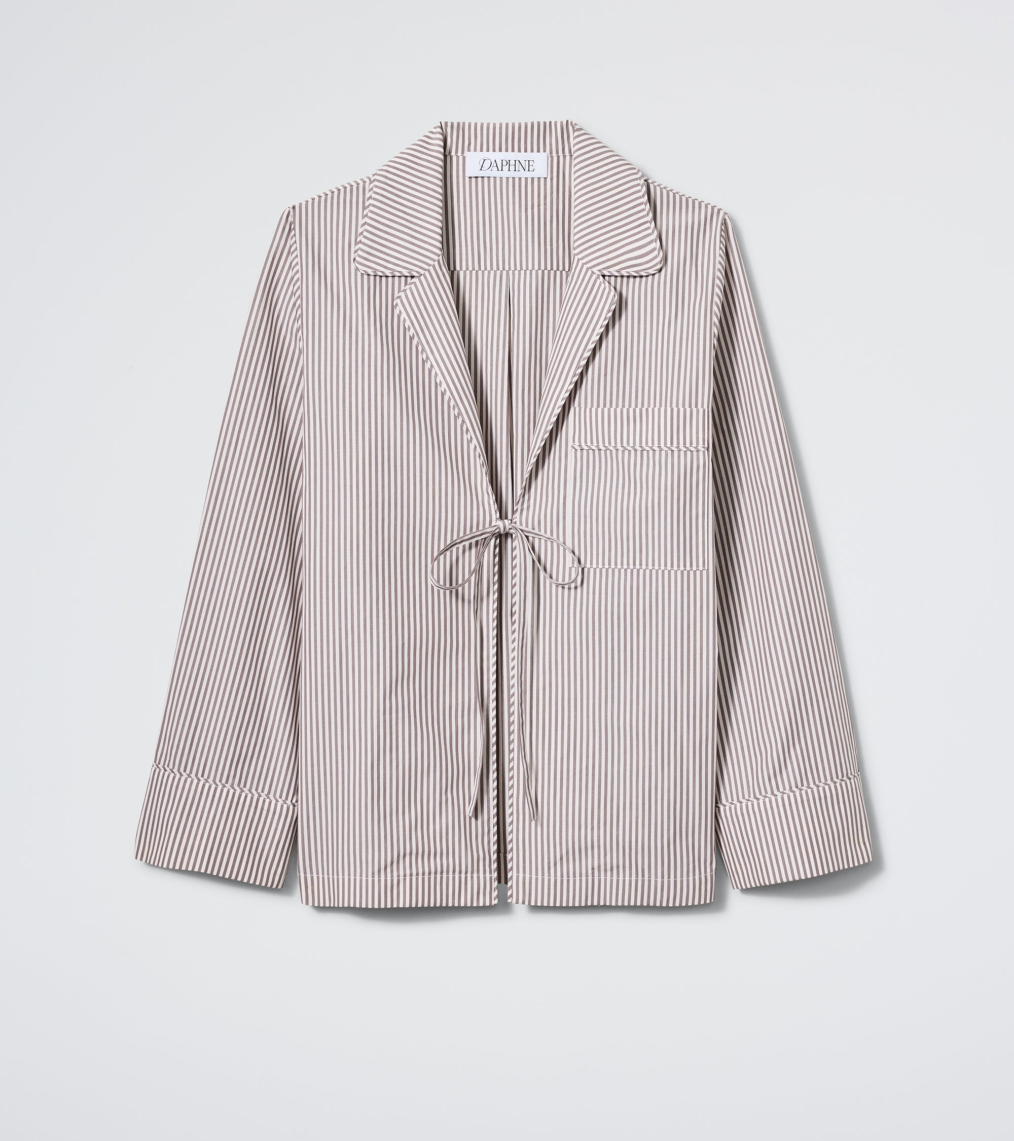 The Lobby Shirt - Latte Stripe
