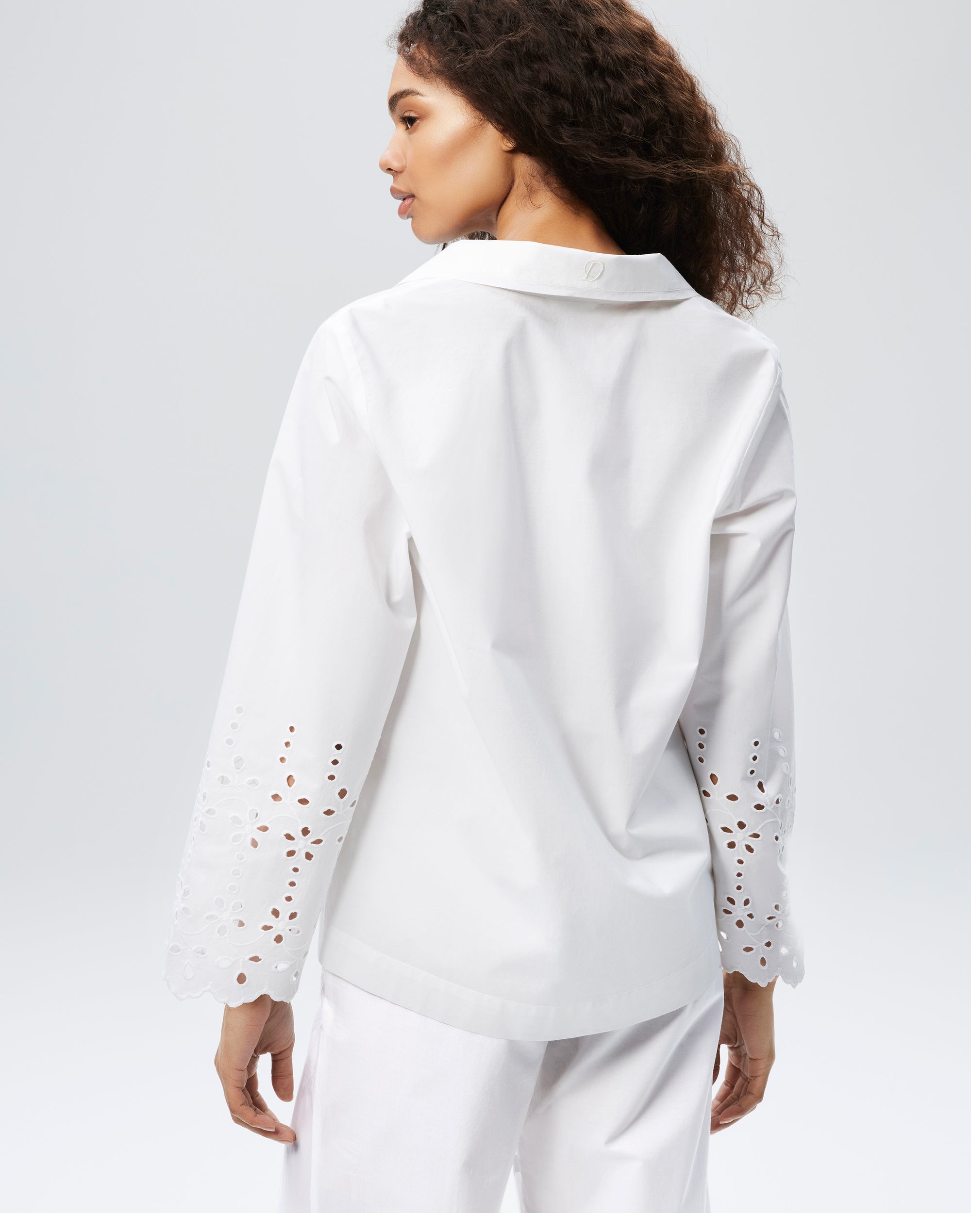The Eyelet Lobby Shirt - White