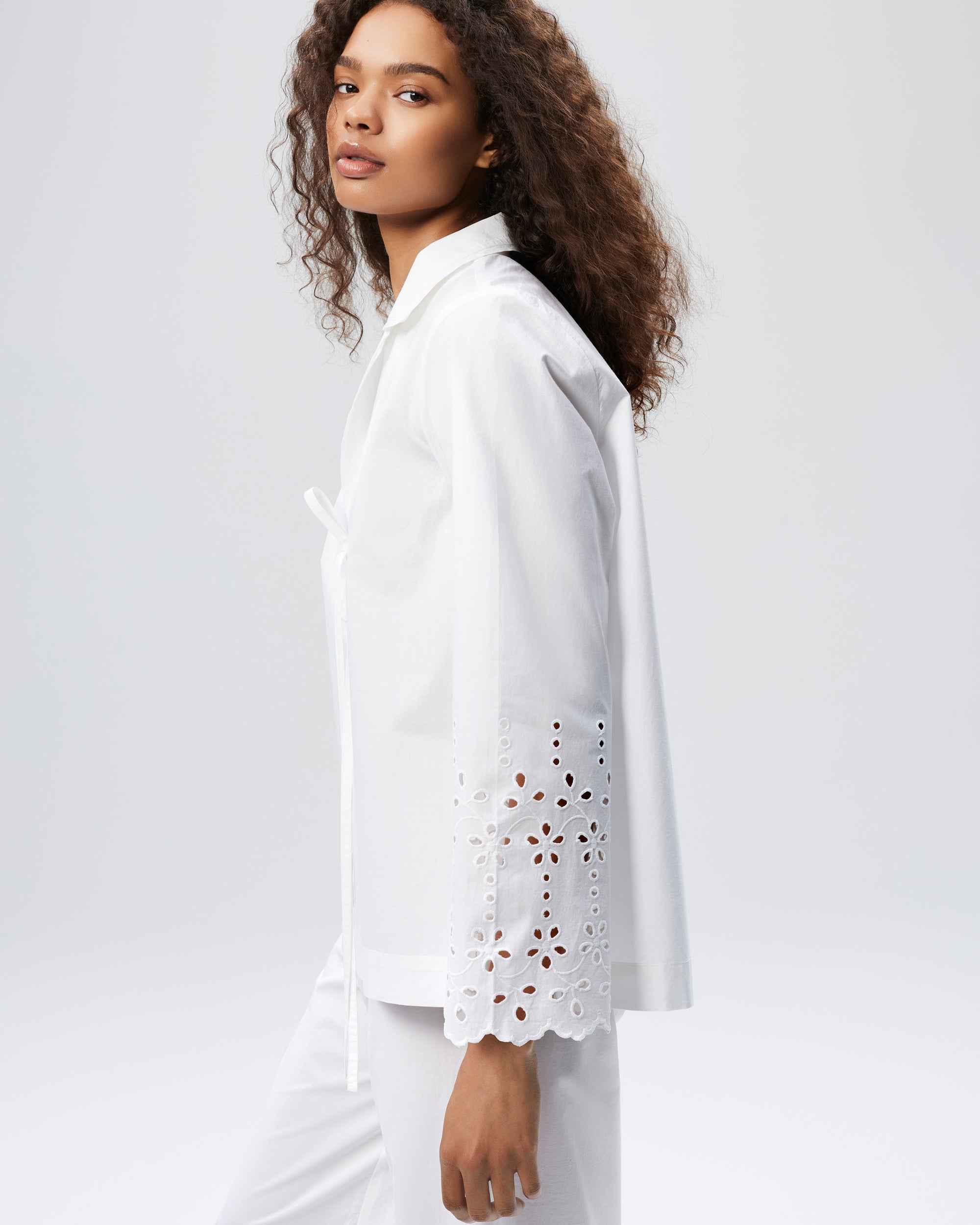 The Eyelet Lobby Shirt - White