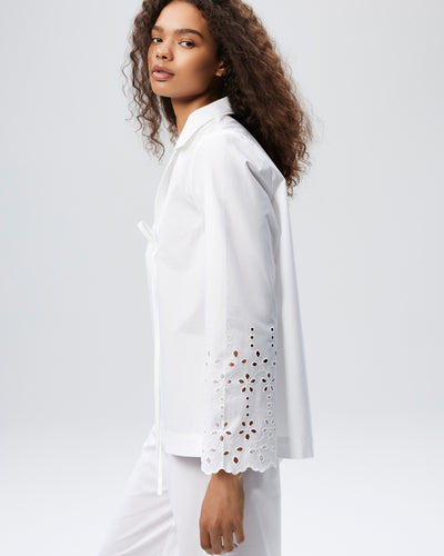 The Eyelet Lobby Shirt - White