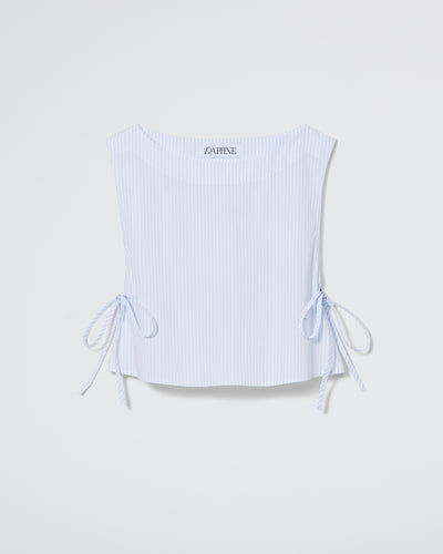 The Nightcap Top - Cloud Stripe