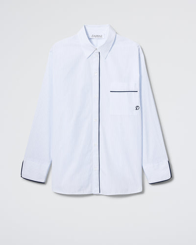 The Overnight Shirt - Cloud Stripe