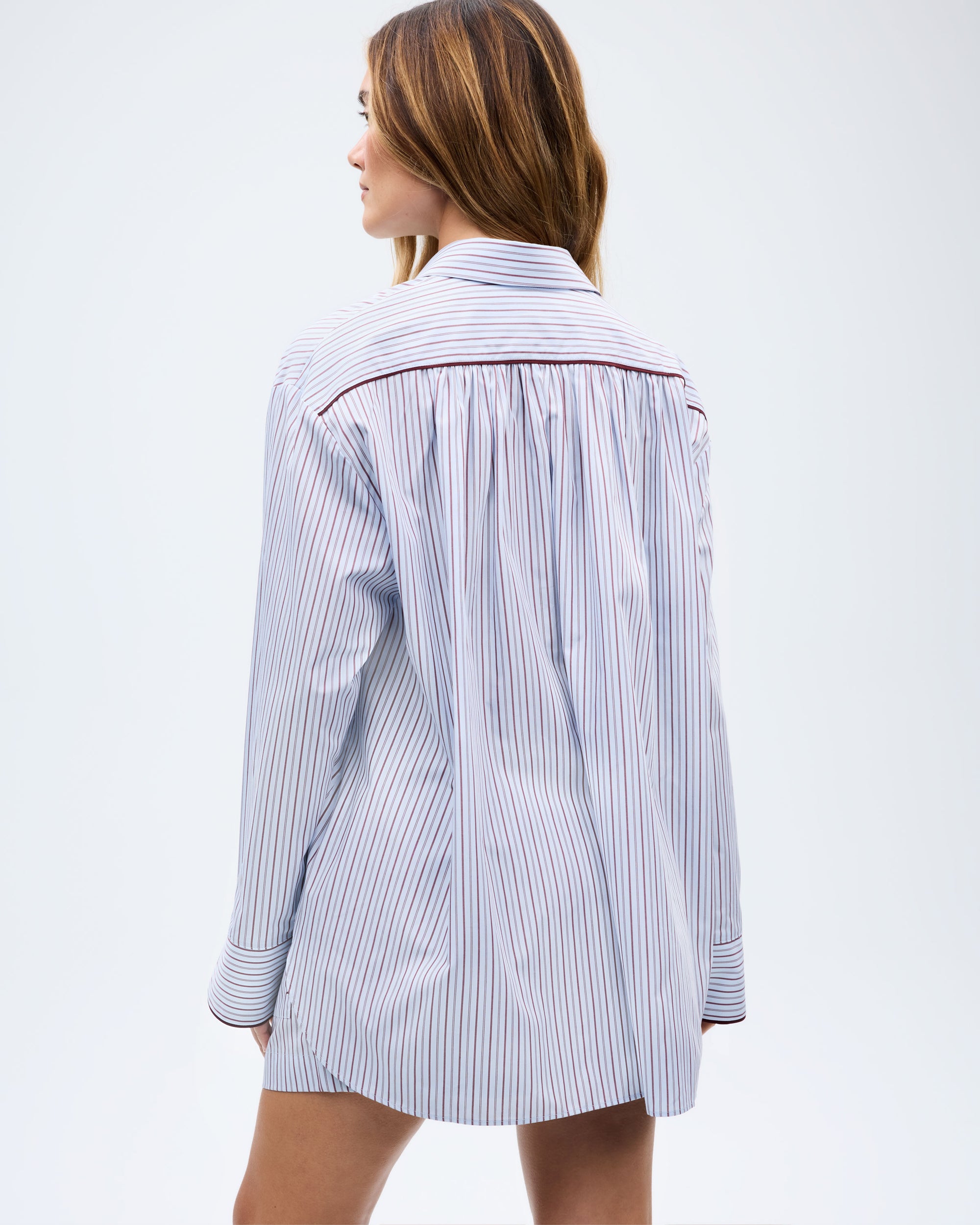 The Overnight Shirt - Robin Stripe