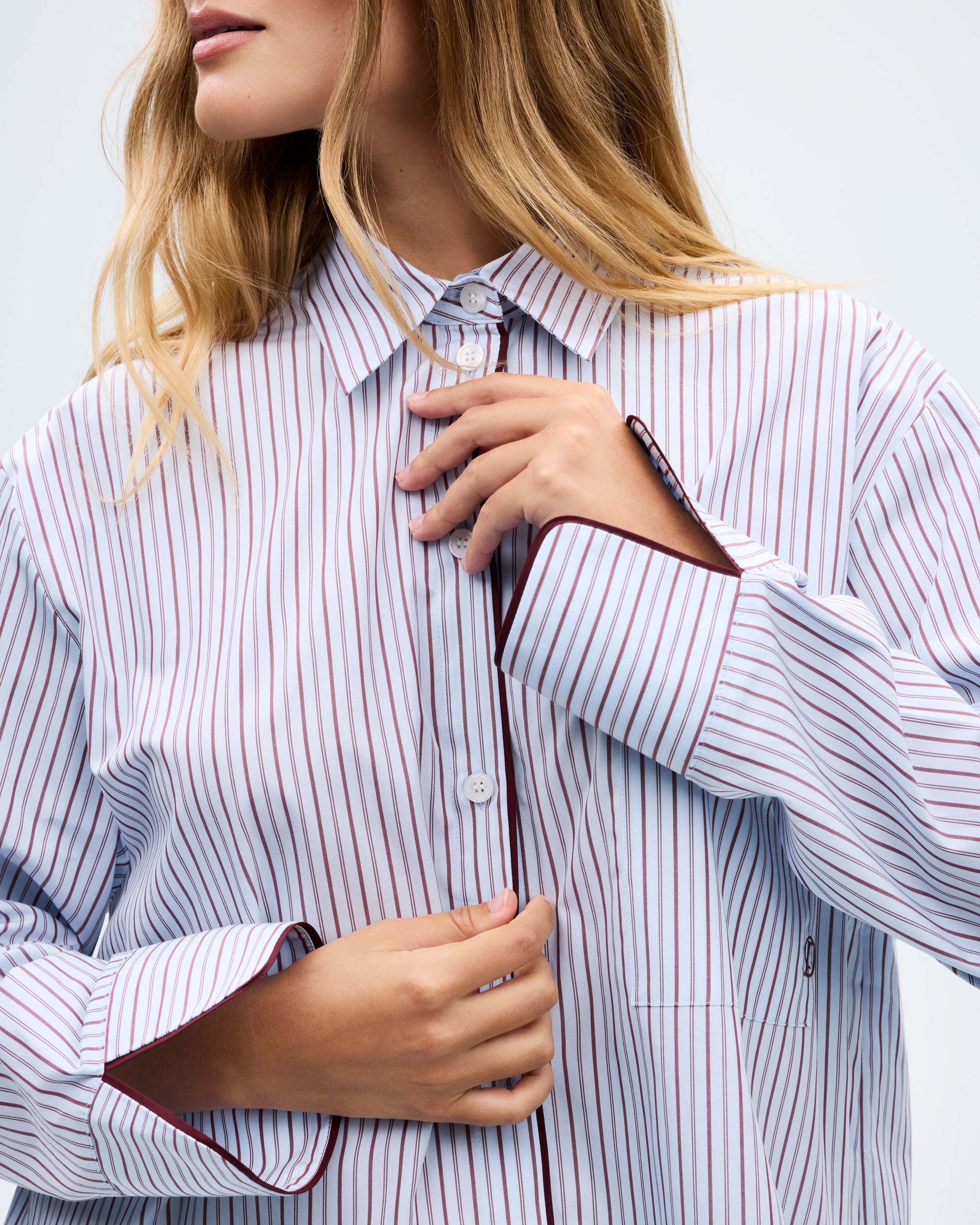 The Overnight Shirt - Robin Stripe
