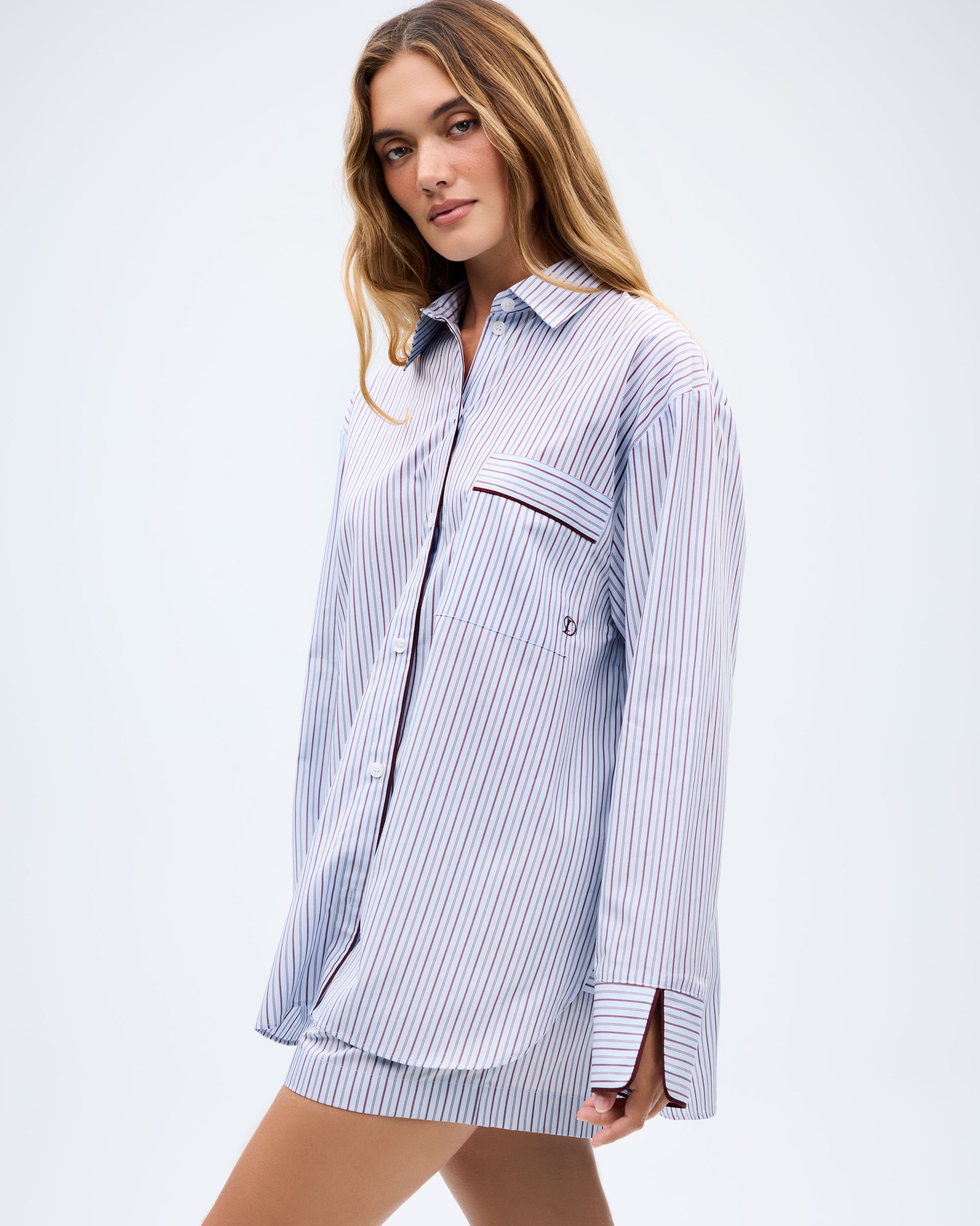 The Overnight Shirt - Robin Stripe