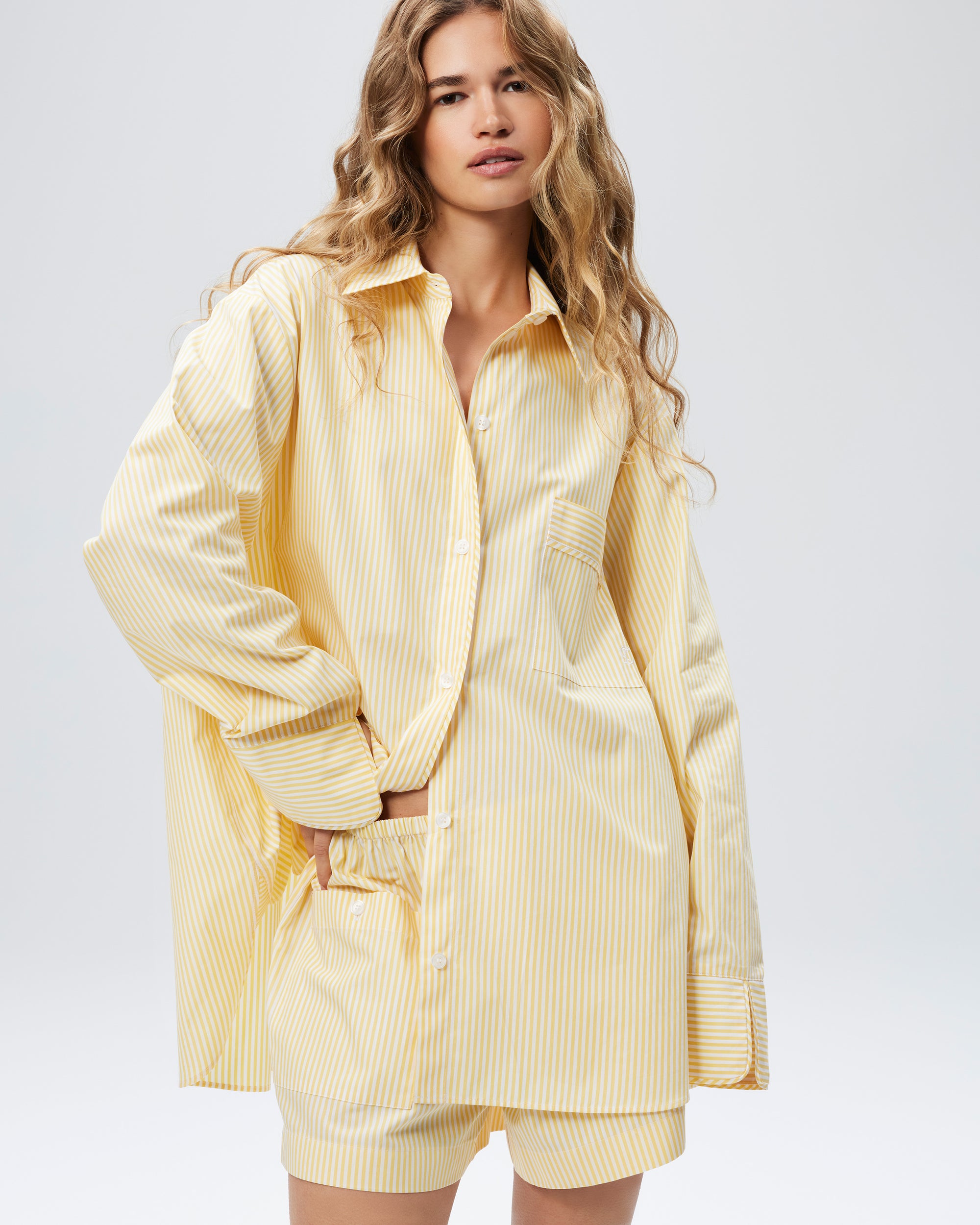 The Overnight Shirt - Sun Stripe