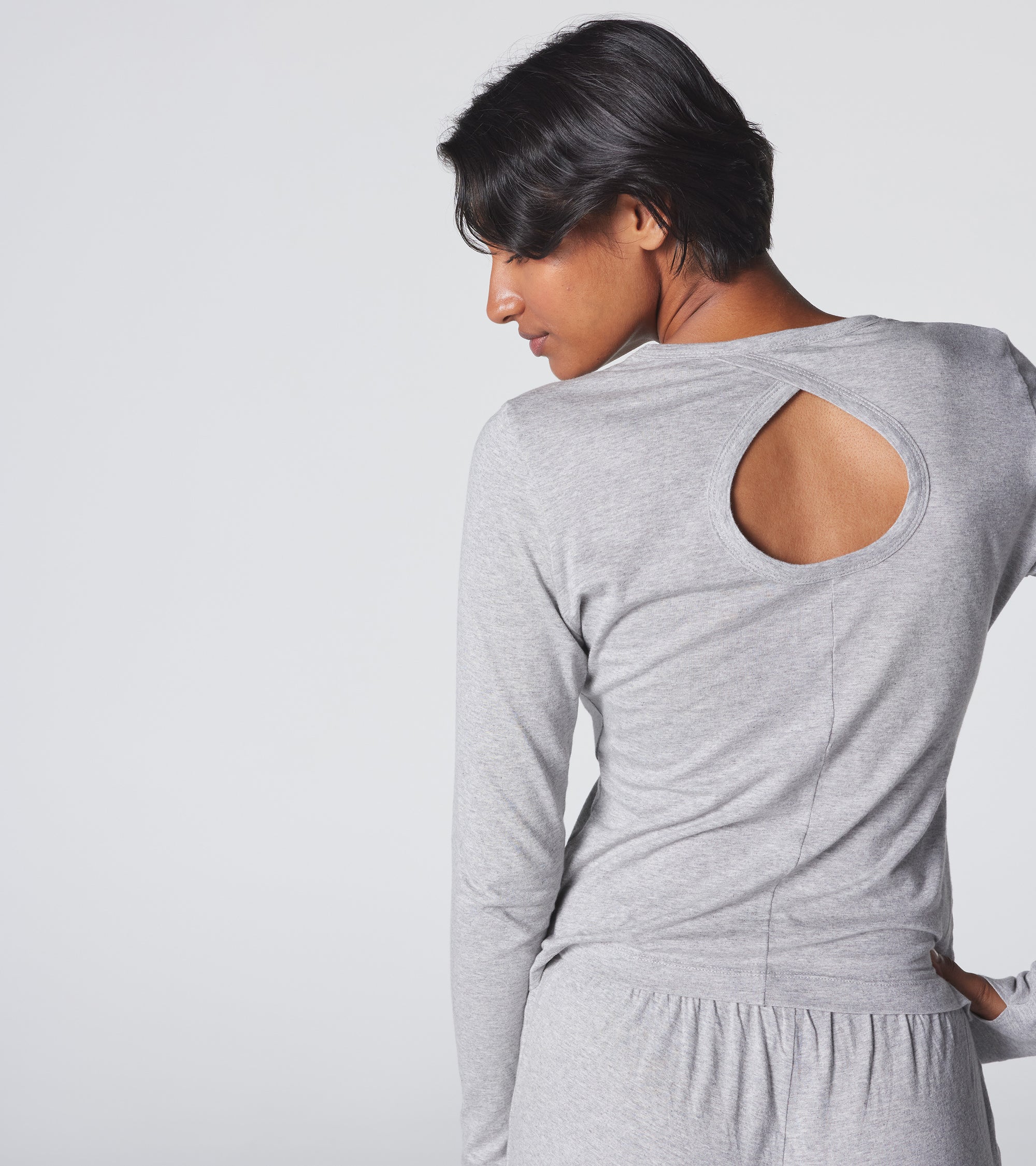 The Room Key Long Sleeve - Grey Melange