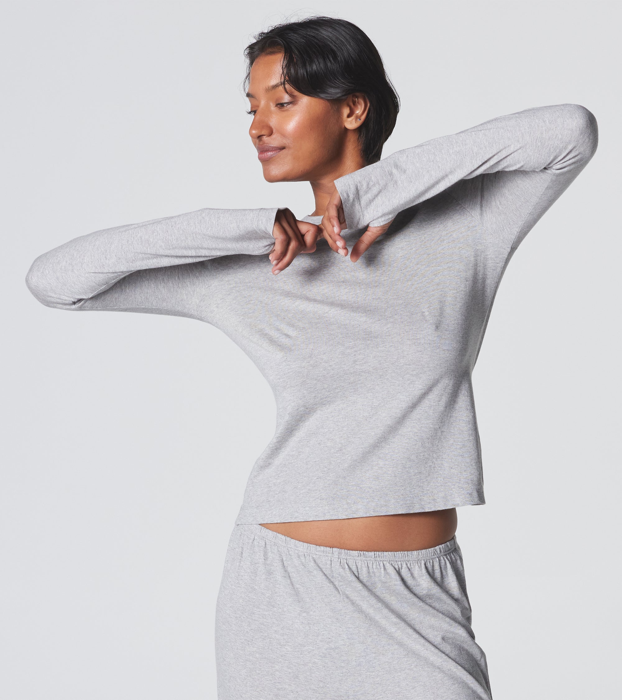 The Room Key Long Sleeve - Grey Melange