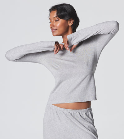 The Room Key Long Sleeve - Grey Melange