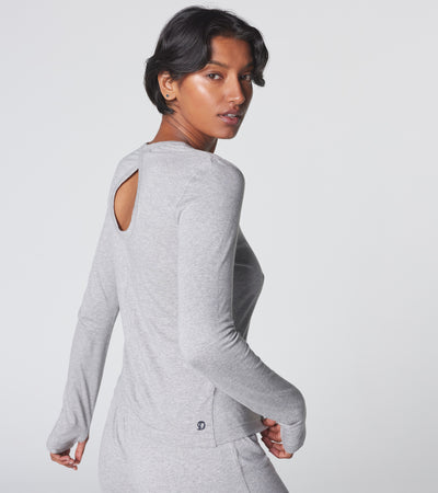 The Room Key Long Sleeve - Grey Melange