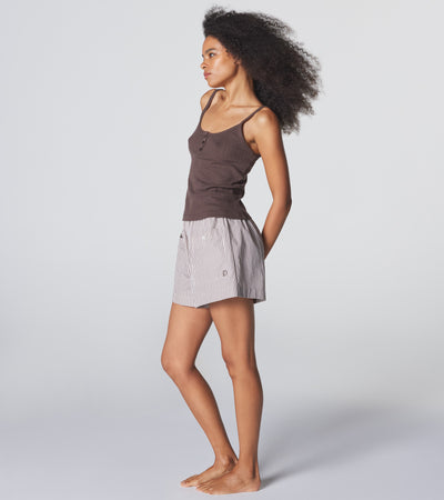 The Shut Eye Boxer - Latte Stripe