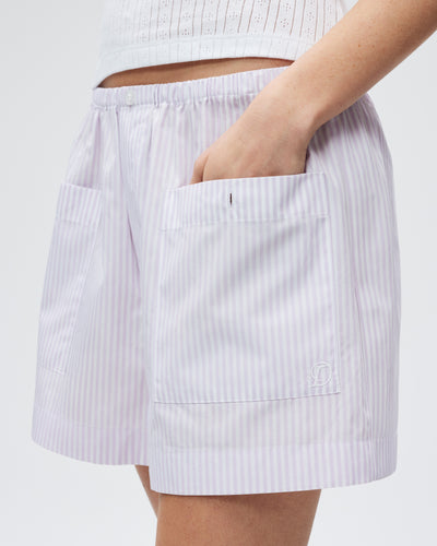 The Shut Eye Boxer - Lavender Stripe