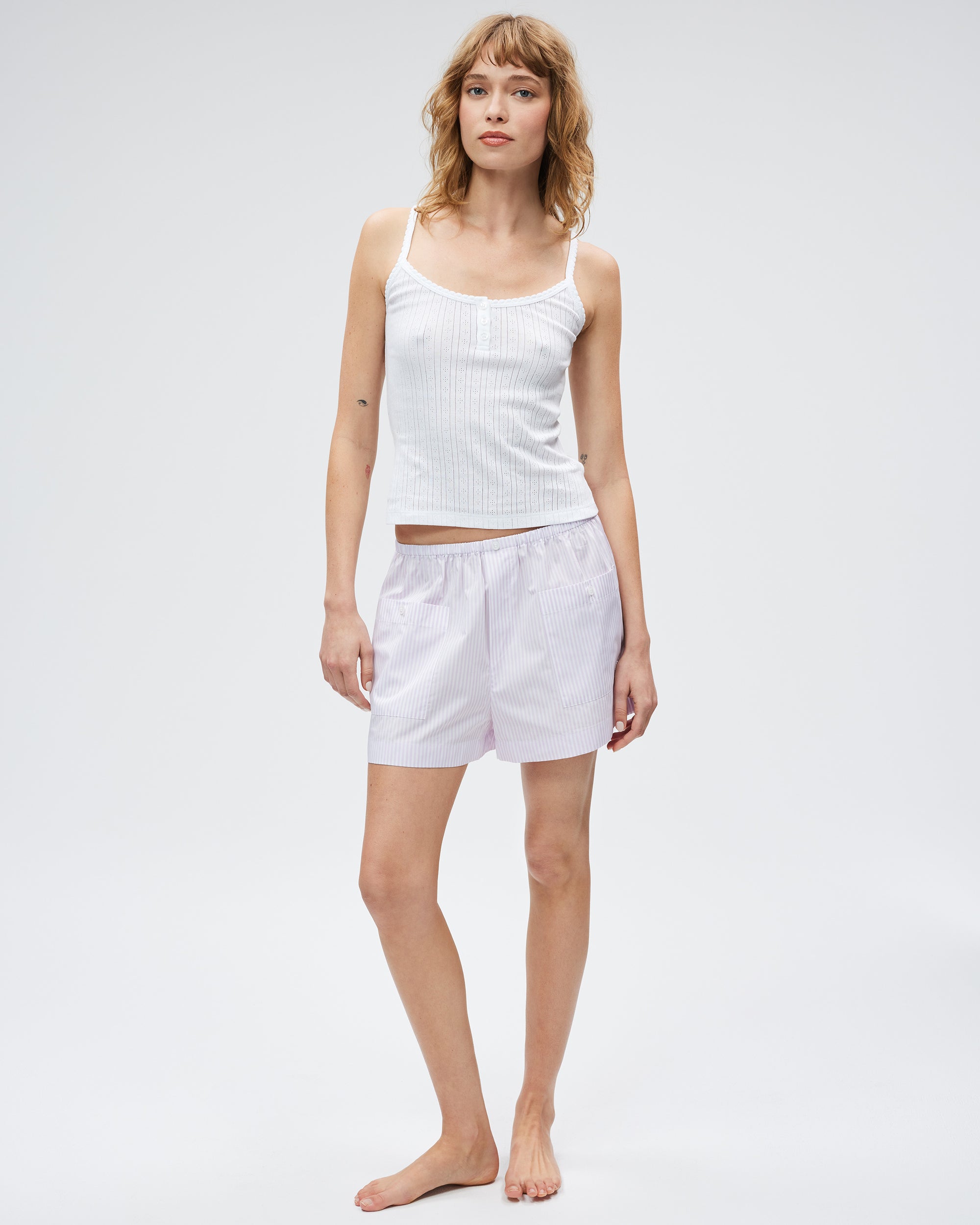 The Shut Eye Boxer - Lavender Stripe