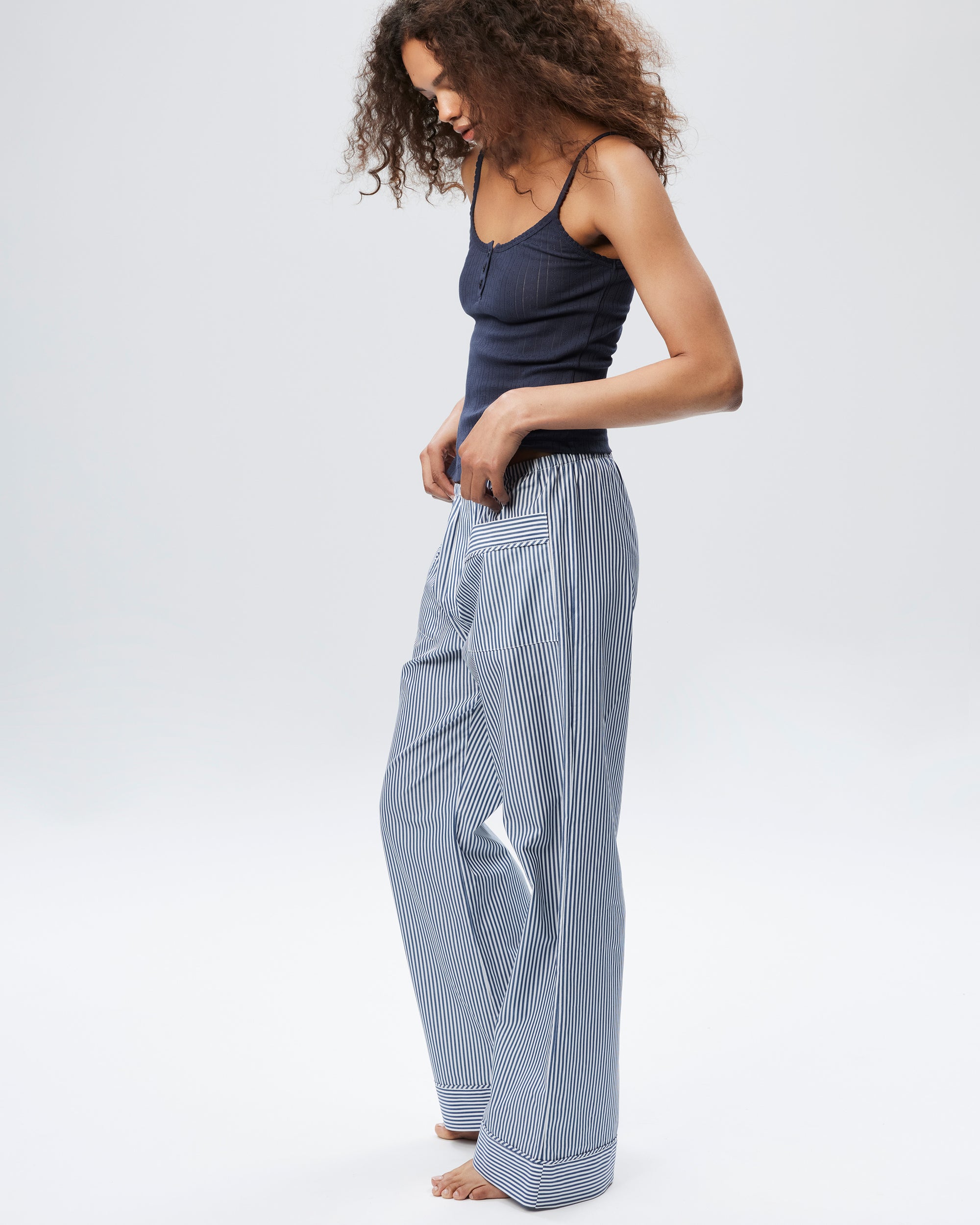 The Shut Eye Pant - Midnight Stripe
