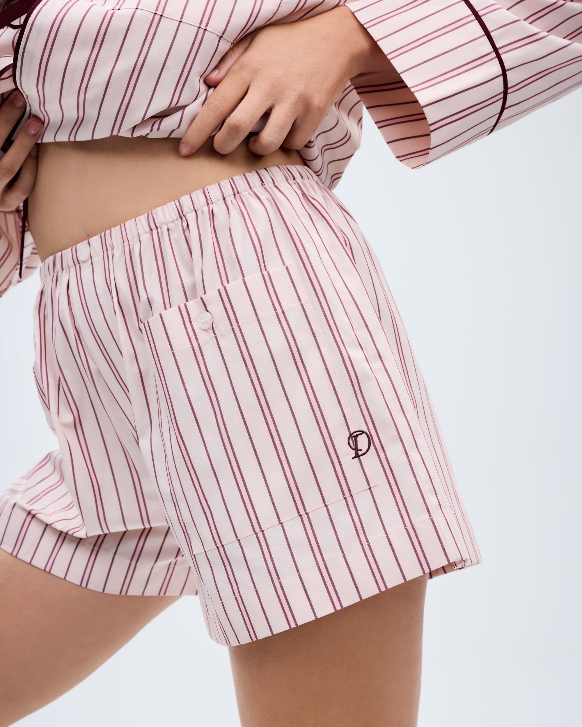 The Shut Eye Boxer - Blush Stripe