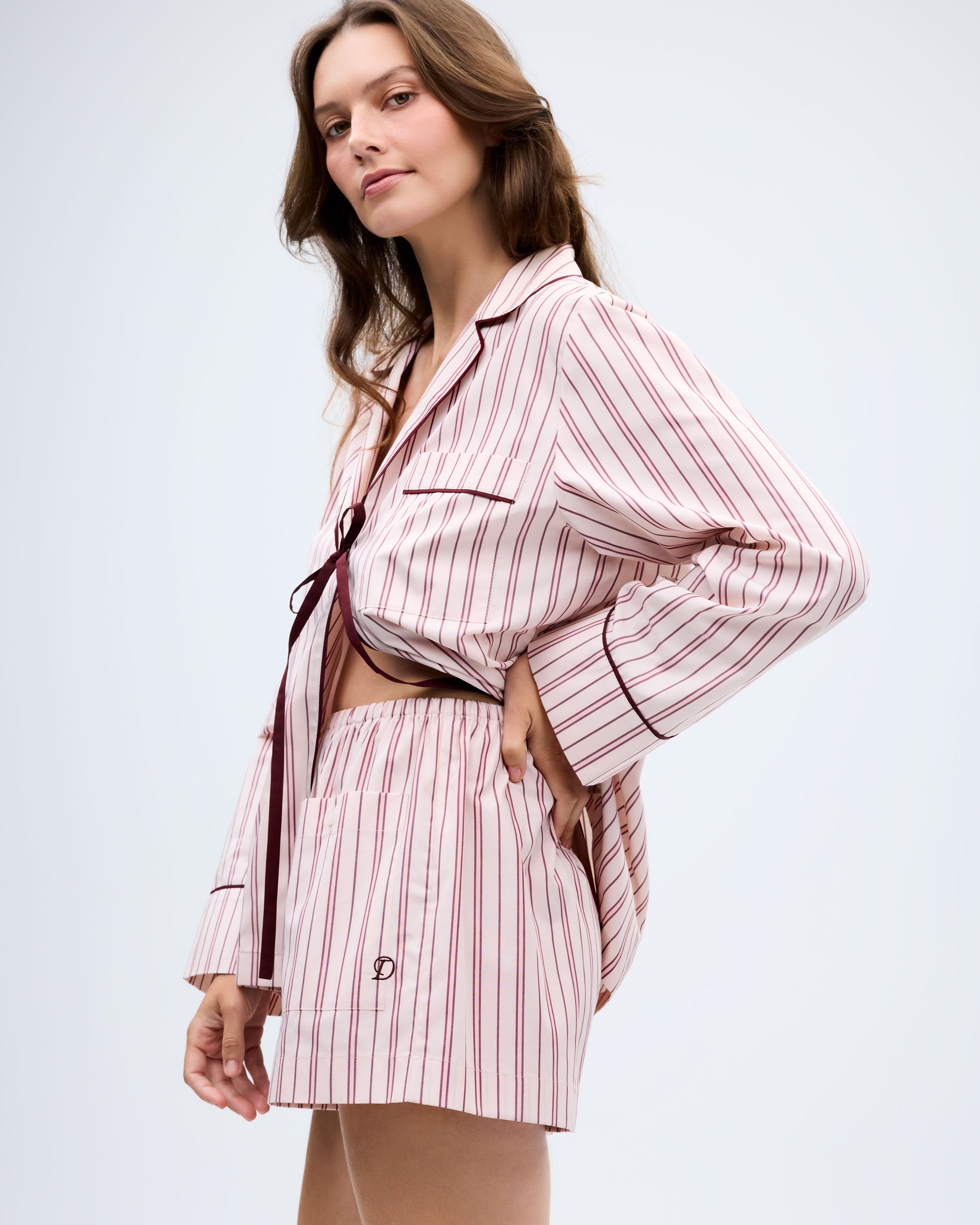 The Shut Eye Boxer - Blush Stripe