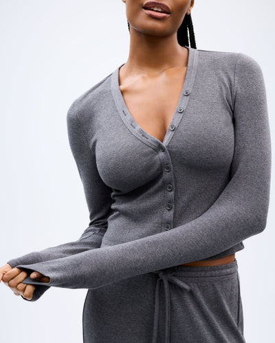The Sky Cardigan - Charcoal Melange