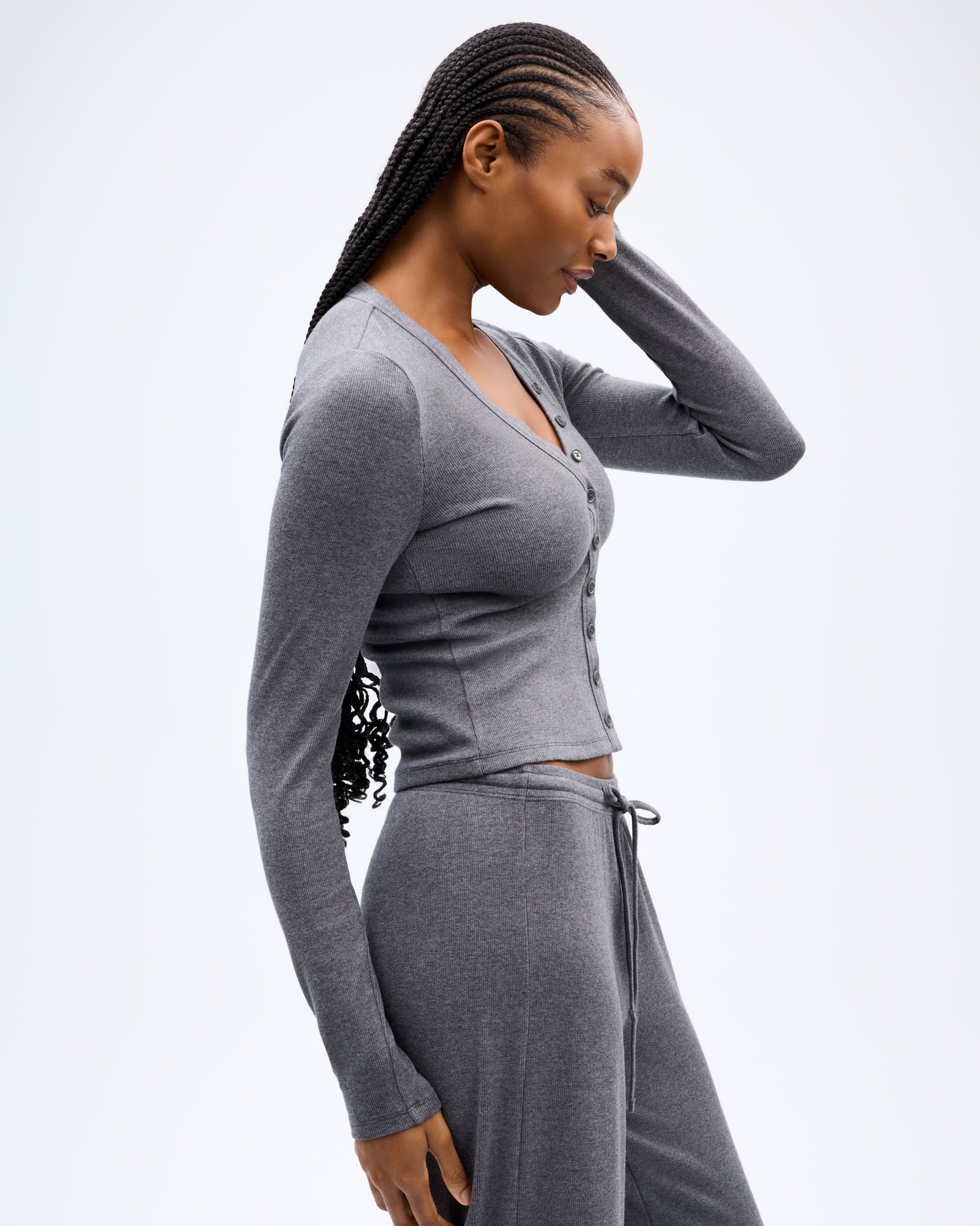 The Sky Cardigan - Charcoal Melange