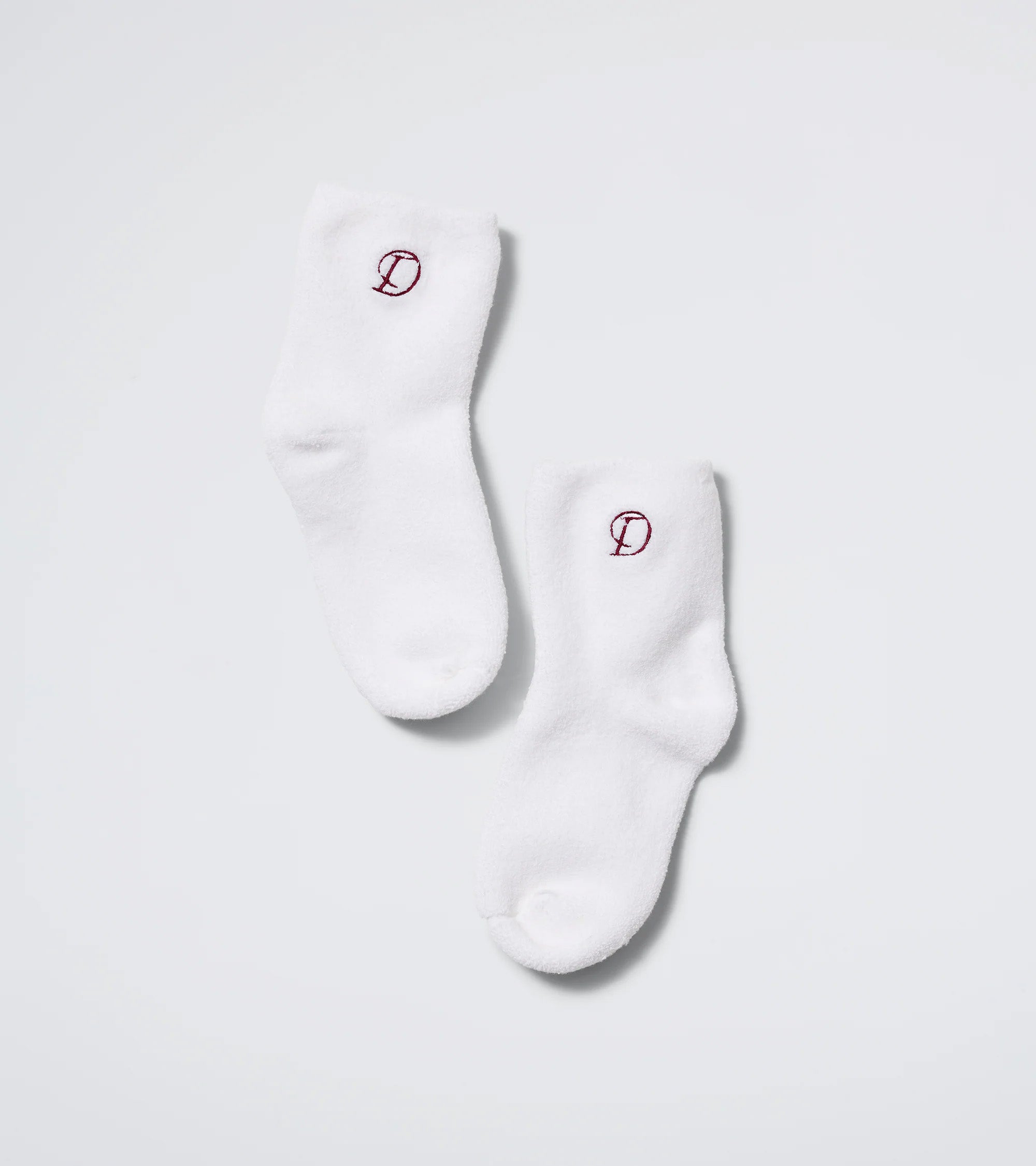 The Slipper Sock - White / Fig