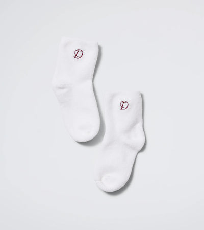 The Slipper Sock - White / Fig