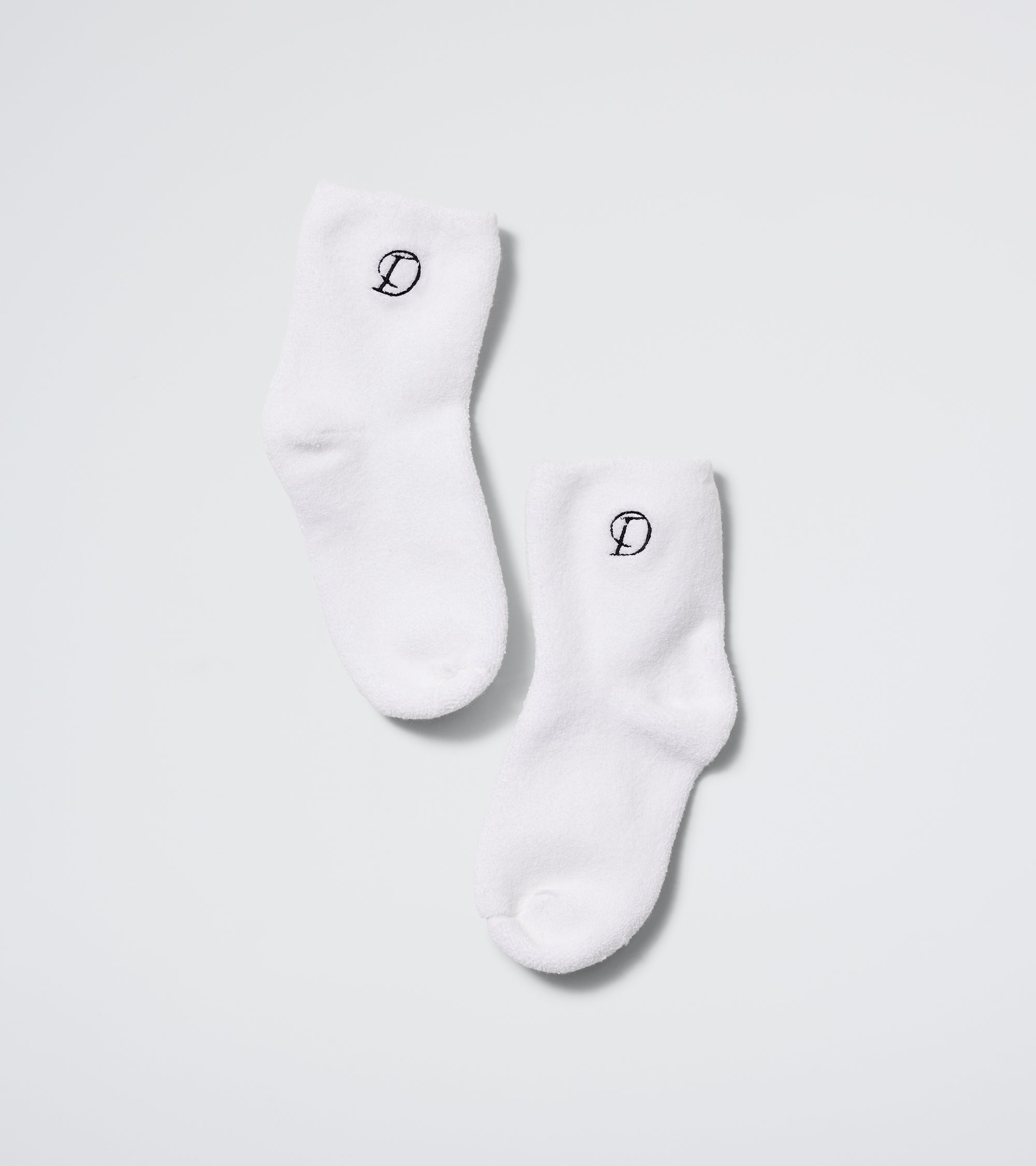 The Slipper Sock - White / Navy