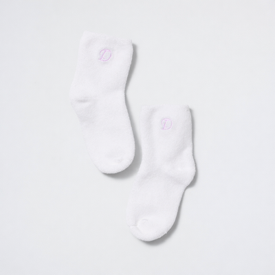 The Slipper Sock - White / Petal