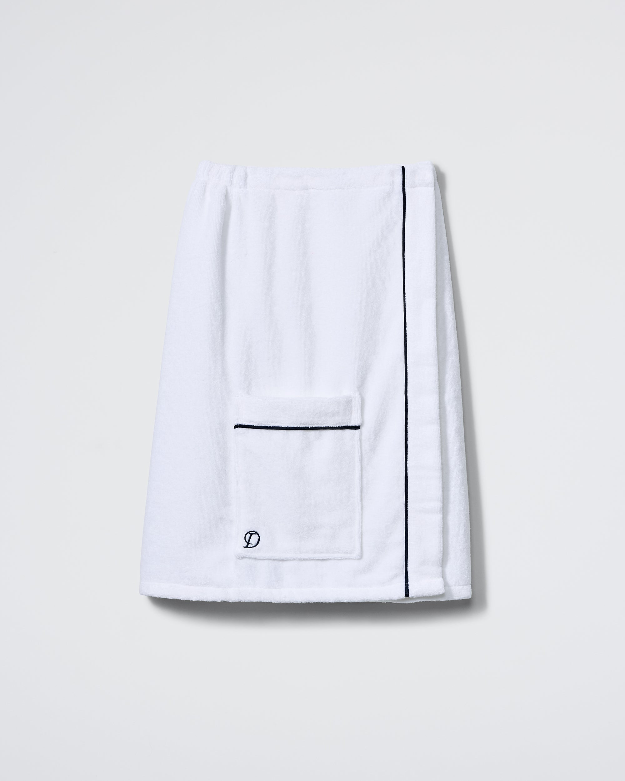 The House Cat Wrap - White, Daphne Towel Wrap White Flat 01