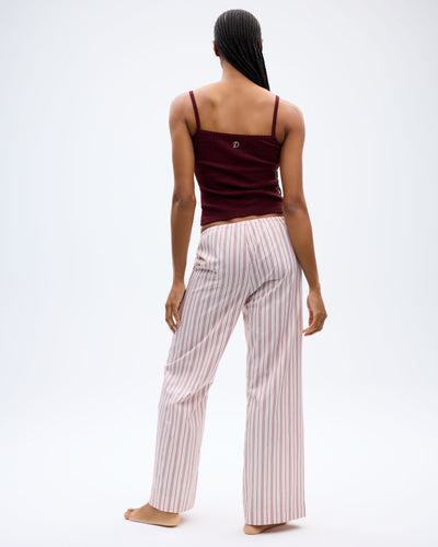 The Turndown Pant - Blush Stripe