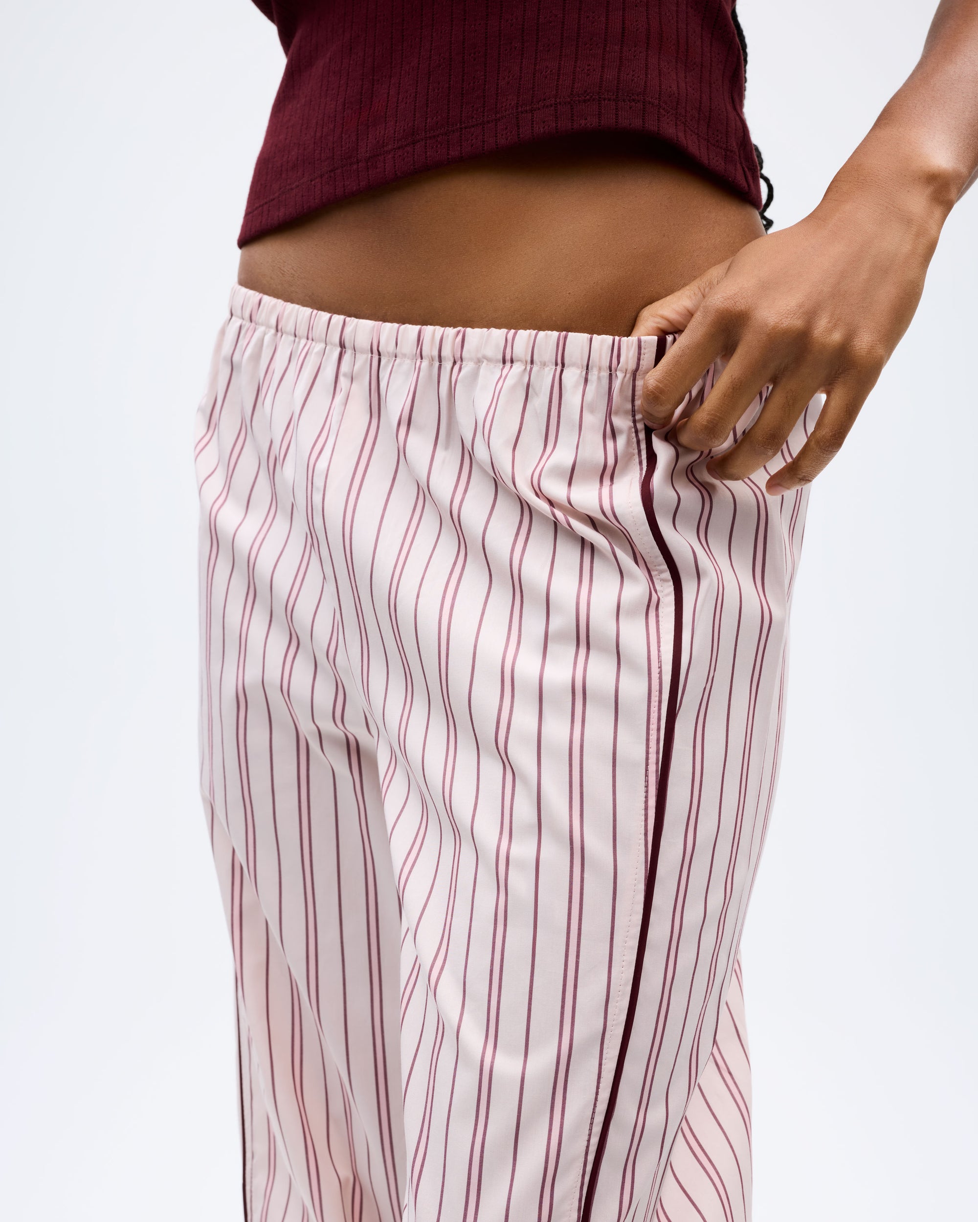 The Turndown Pant - Blush Stripe