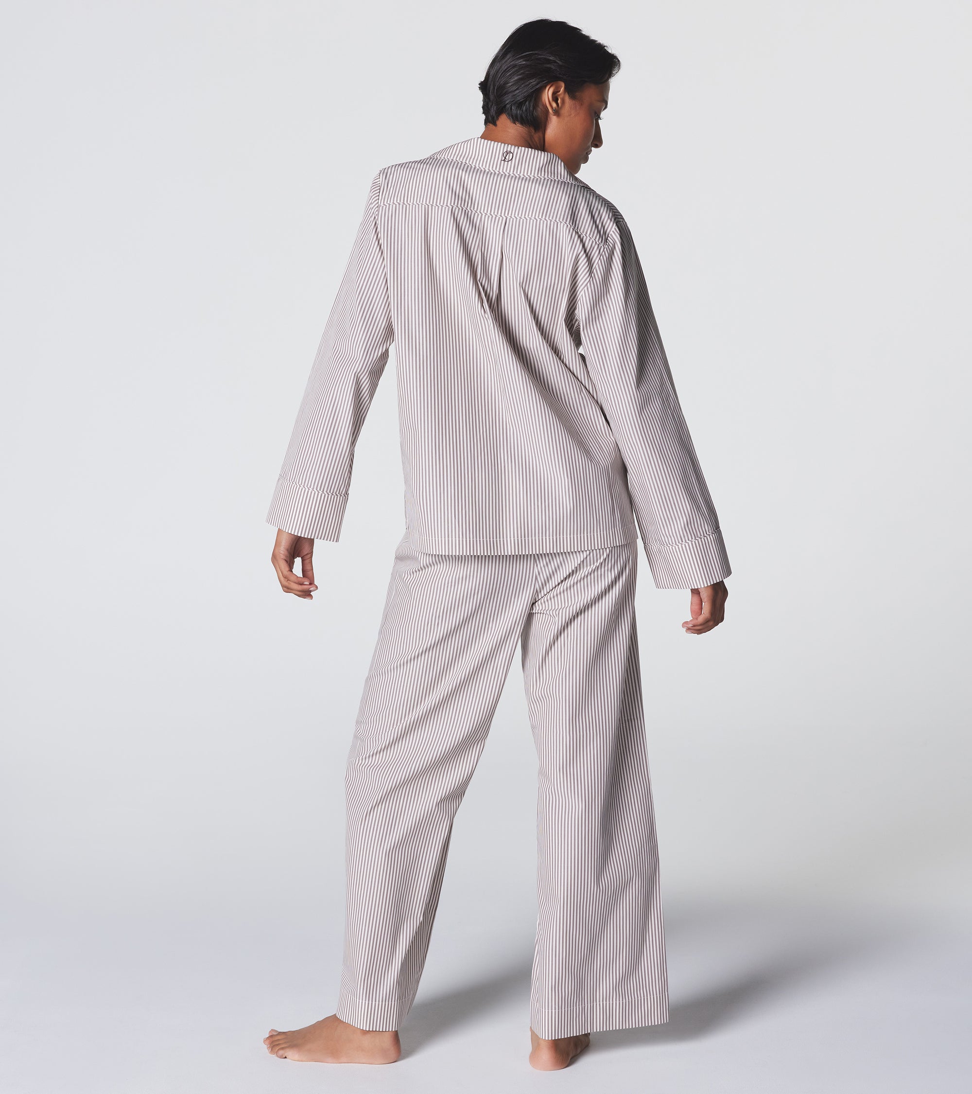 The Turndown Pant - Latte Stripe