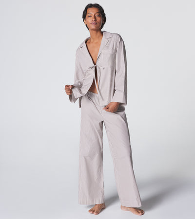 The Turndown Pant - Latte Stripe